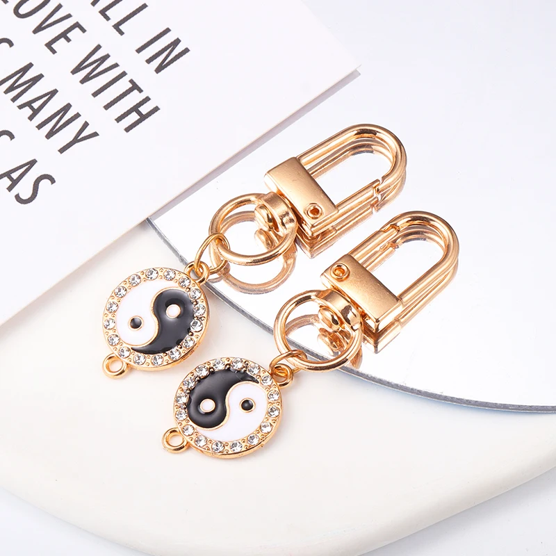 15Pcs 15*21MM Classic Enamel Tai Chi Bagua Charm Pendant Connector Women's Jewelry DIY Necklace Bracelet Earrings Accessories