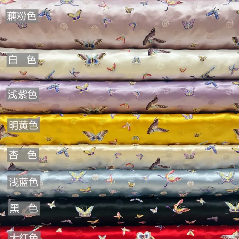 Тяжелая вышивка из ацетатного атласа имитация су ханьфу платье Cheongsam в китайском