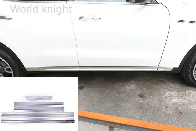 

Car-Styling ABS Chrome Car Body Side Door Decoration Strips Trim For Maserati Levante 2016 Stickers Exterior Accessories 6pcs