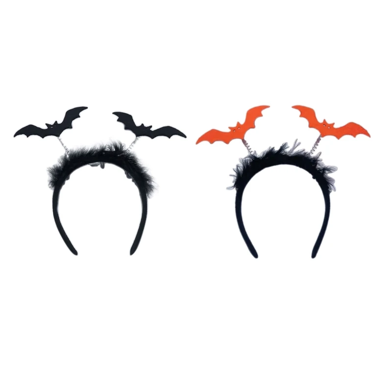 

Женская Повязка На Голову Летучая мышь обруч для волос готический Хэллоуин тиары короны Готическая головная лента