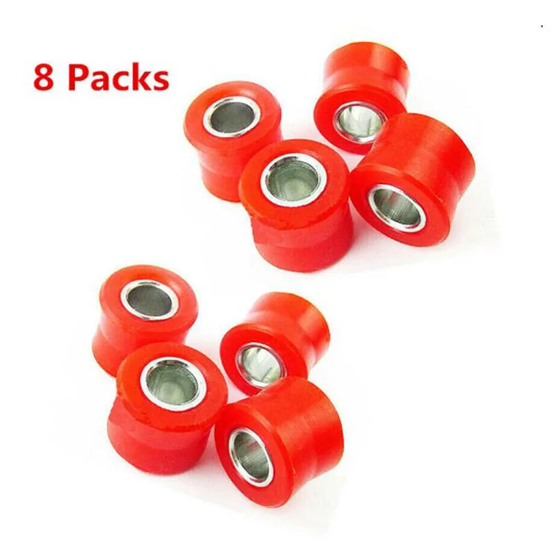 

8X Motorcycle AVT Bike Rear 10mm Shock Absorber Red Durable Rubber Bush Ring