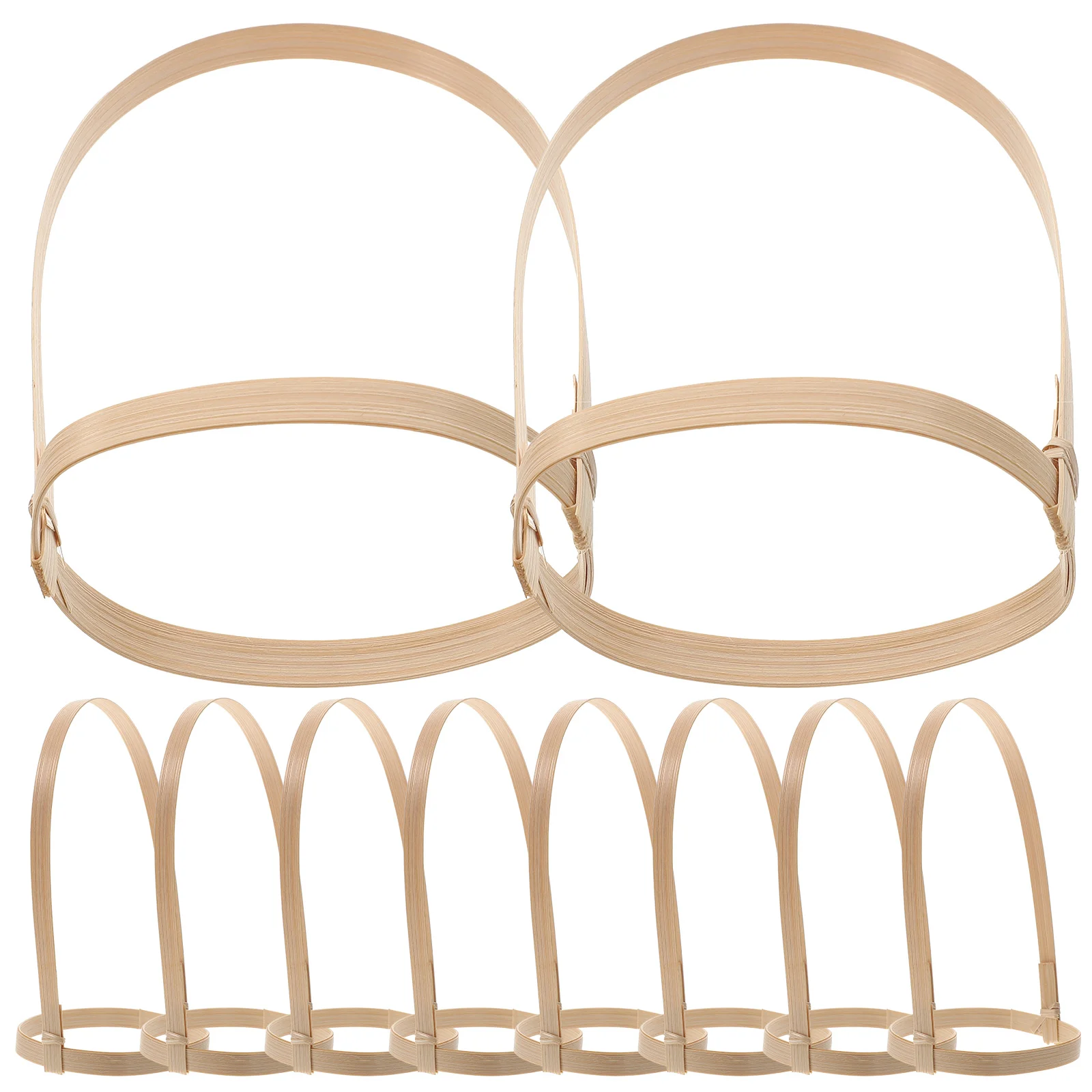 

10pcs Bamboo Simple Natural Convenient Portable Beverage Carrier Take-out Cup Holder Coffee Cup Handle Drinking Cup Carrier