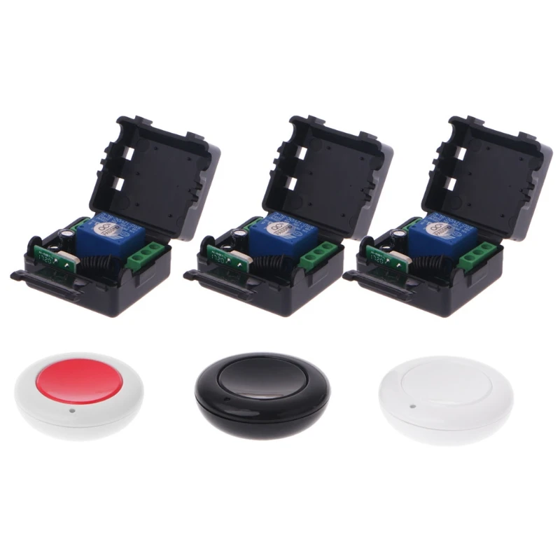 

OFBK 10A Relay 1CH Wireless 315MHz RF Wireless Remote Control Round Transmitter Wireless Remote Control Switch Receiver