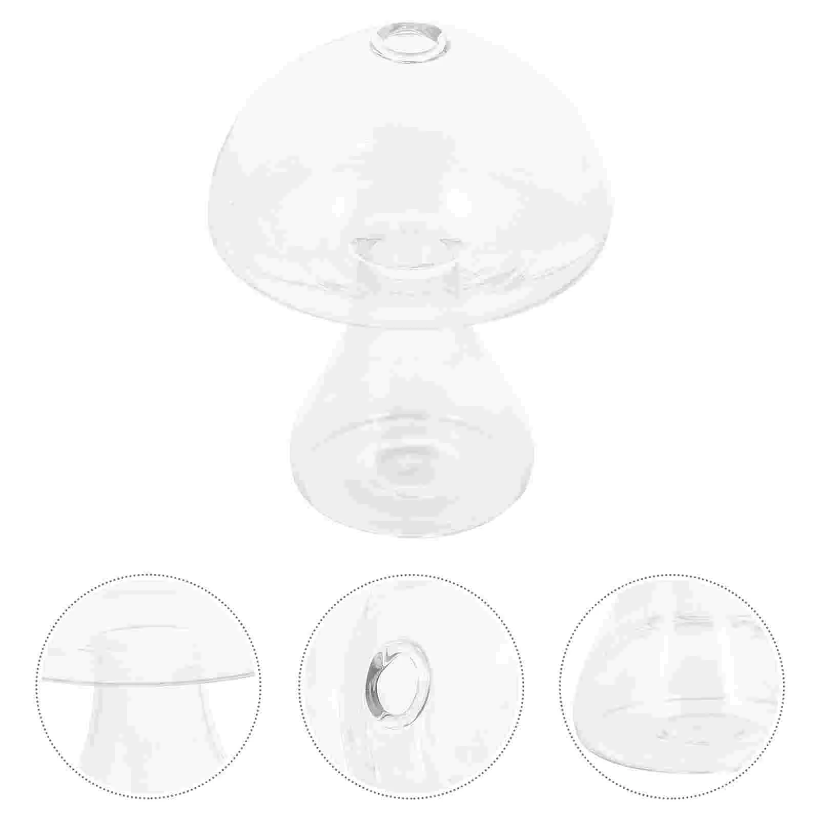 

Vase Flower Mushroom Vases Terrarium Hydroponic Planter Desktop Air Floral Hydroponics Pot Container Decor Clear Bulb Shaped