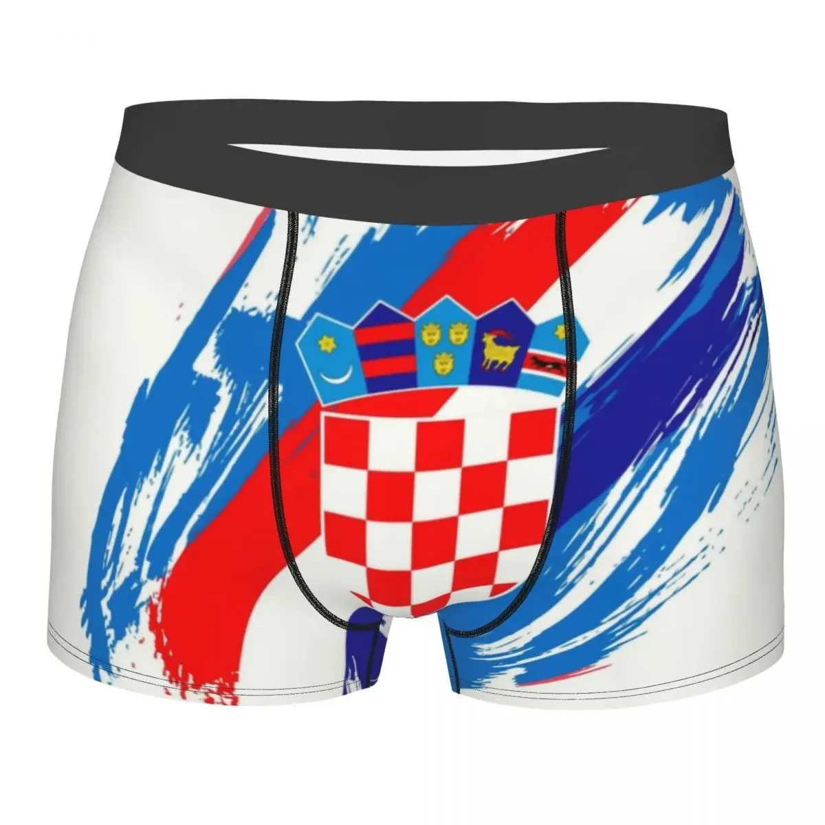 ść Chorwacji bielizna męska drukuj dostosowane chorwacje patriotyczne dumne bokserki szorty majtki miękkie kalesony