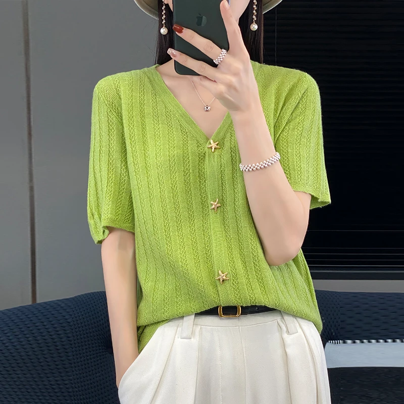 

Женский шерстяной кардиган MVLYFLRT, укороченный топ, вязаная футболка в стиле Wishbone, модная Корейская Роскошная куртка, футболки для лета