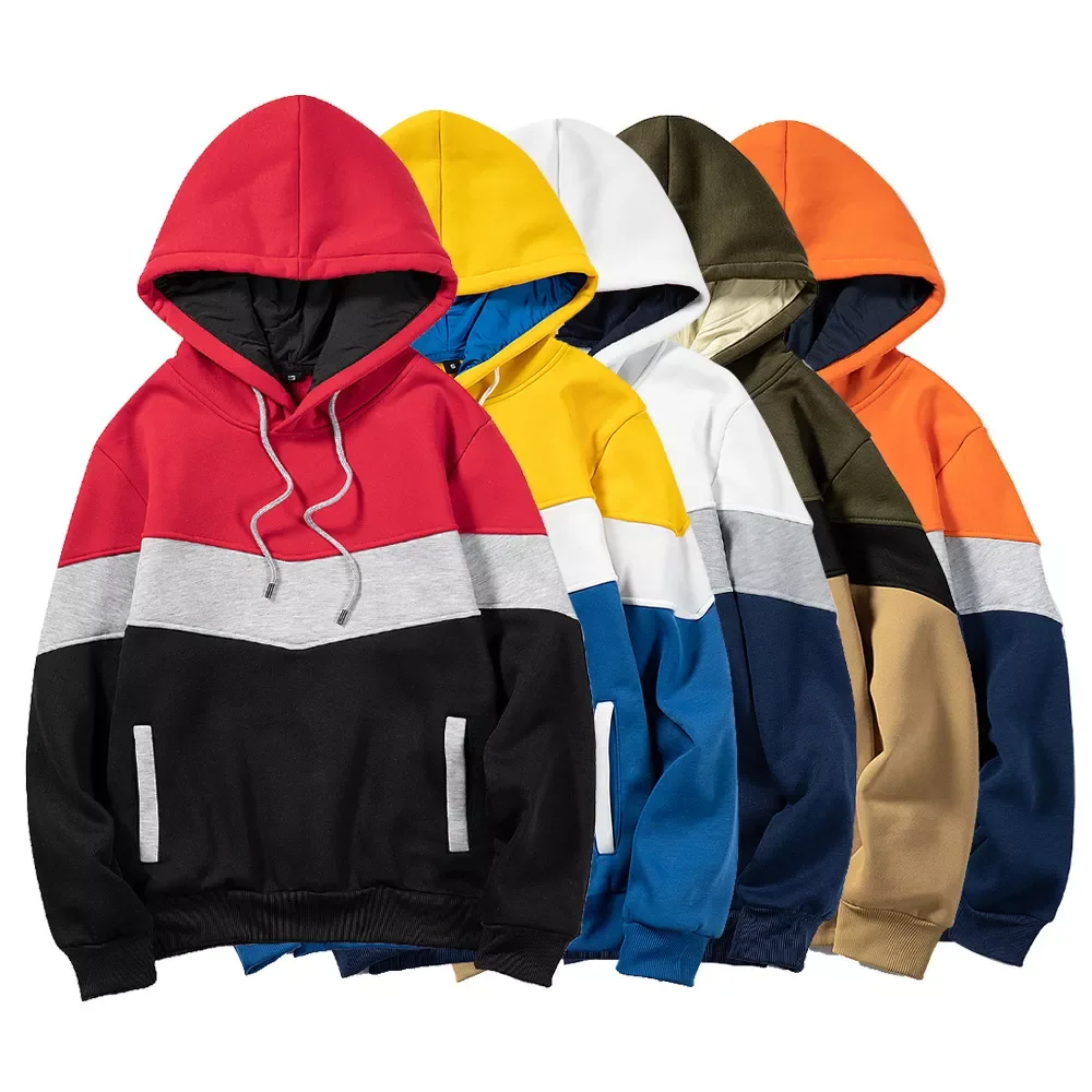 

High Quality 2022 Autumn Winter Sweatshirts Men's Hip Hop Hooded Streetwear Hoodies Male Top EU Size Hoodie Men Patchwork