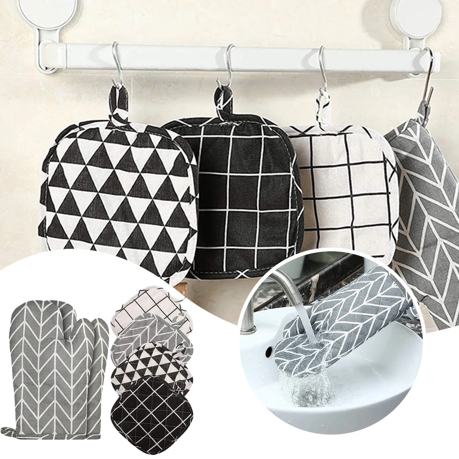 

Набор из 6 варежек для духовки и держателей для кастрюль