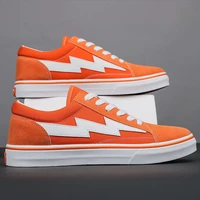 new orange mens vulcanized shoes classic lightning skateboard shoes fashion boys vulcanized shoe street skateboarding sneakers