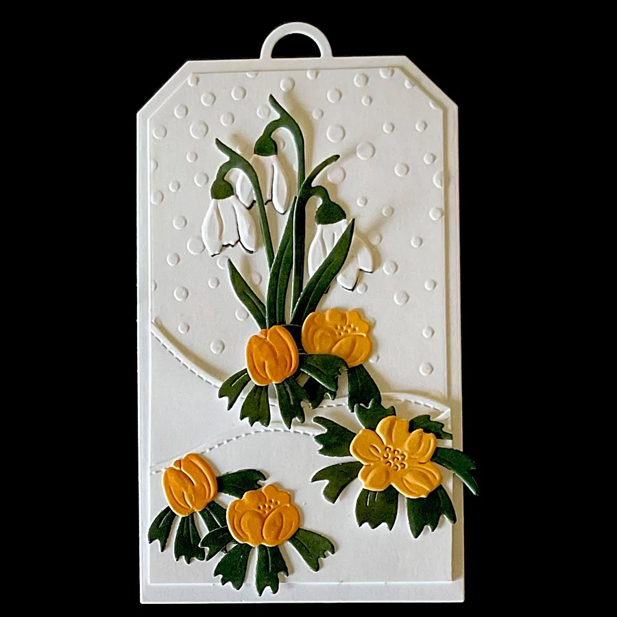 Новый дизайн ремесло Eranthis Hyemalis цветы металлические высечки 2024 высечка