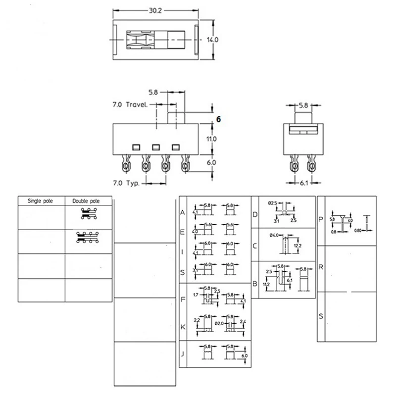 2 шт. шпильки для волос 10A250V 8 футов