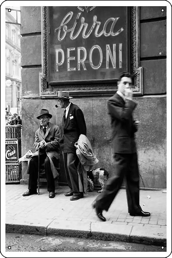 Мужчины в улитке Неполи Италия винтажный постер забавная металлическая жестяная