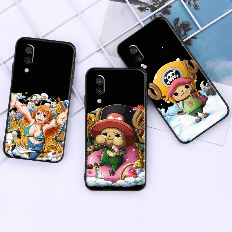 

One Piece Anime For Xiaomi Redmi 7 7A 8 8A 7 Note 7 8 2021 Pro 8T Phone Case Silicone Cover Carcasa Liquid Silicon Back Black