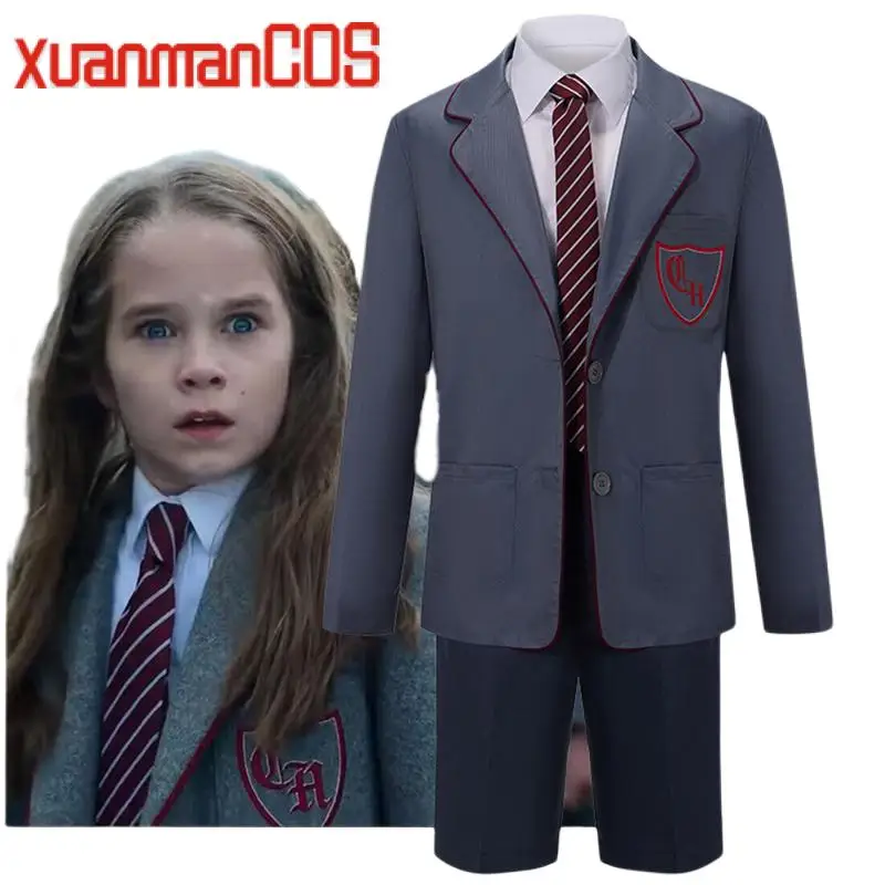 

Музыкальная серая школьная форма Roald Dahls Matilda, костюм для косплея, костюм на Хэллоуин, наборы одежды для вечеринки, мужской костюм