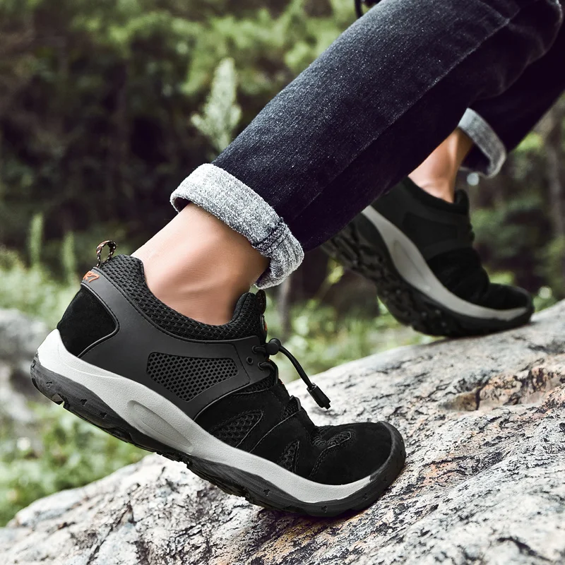 Comfortable Fashion Men's Outdoor Anti-Slip Wear Resistance Hiking Shoe Teenagers Climbing Shoes Casual Sport Footwear 38-44