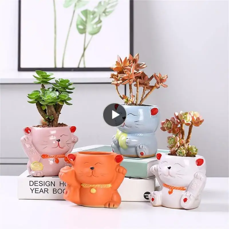 

Mini Anti-aging Plant Pot Comfort Plant Basin Resist Ageing Discoloration Planter Office Little Space Non-toxic Cat Flower Pot