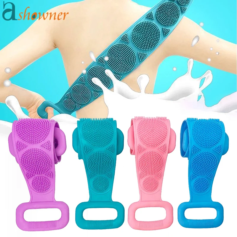 

Silicone Body Brush Cleansing Skin Brush Bath Towel Body Brush Bath Belt Massage Bath Exfoliating Skin Clean Shower Brushes