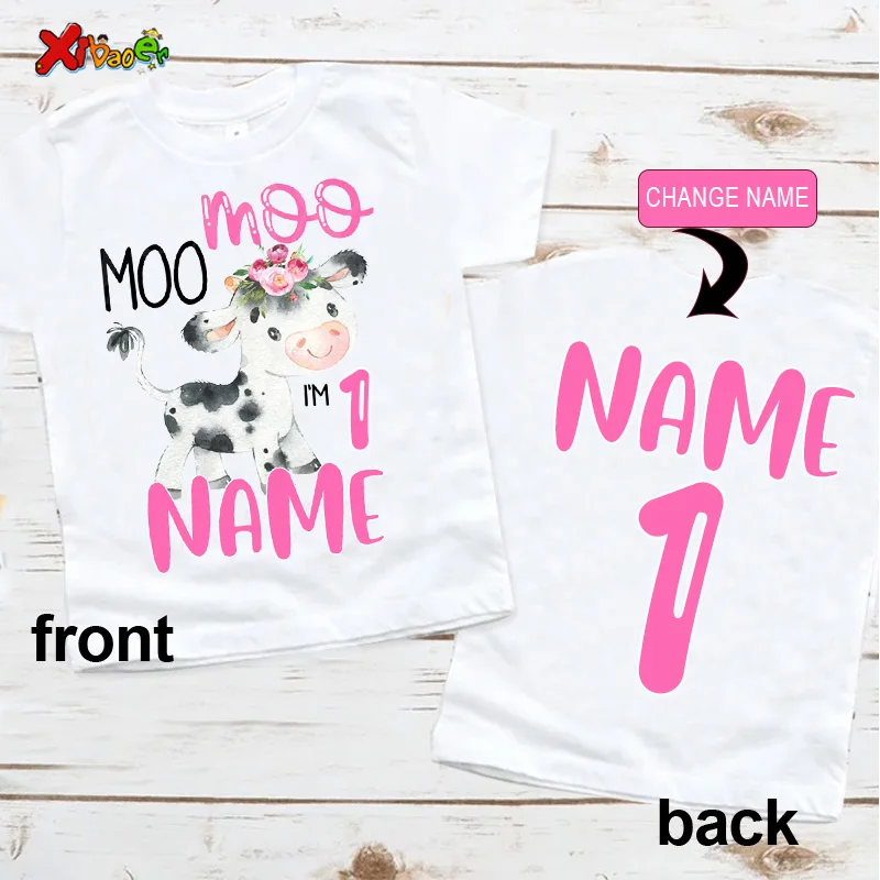 

Holy Cow I'm One Birthday Shirt Boys Girls First Birthday Shirt 2st Summer T Shirt Farm Baby Children's Toddler 1 2 3 Years Old