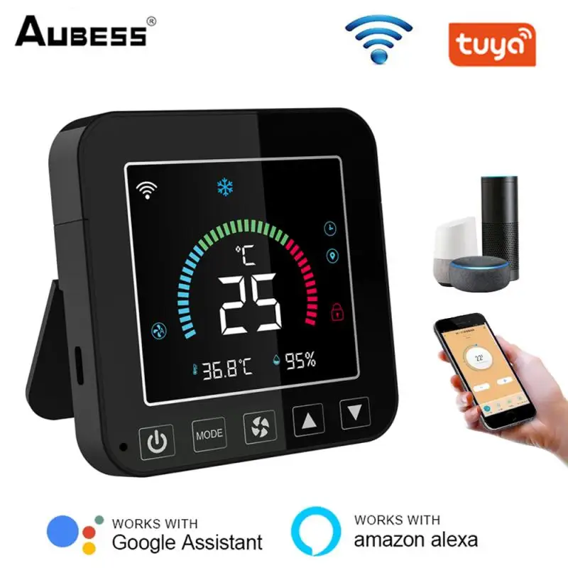 

Tuya Smart Temperature And Humidity Sensor WiFi APP Remote Monitor Air Conditioner Thermostat Smart Home Work With Alexa Google