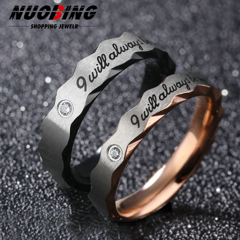 

Fashion Y2K Personalized Romantic High Quality Diamond Couple Ring Friendship Engagement Jewelry Anniversary Gift Wholesale
