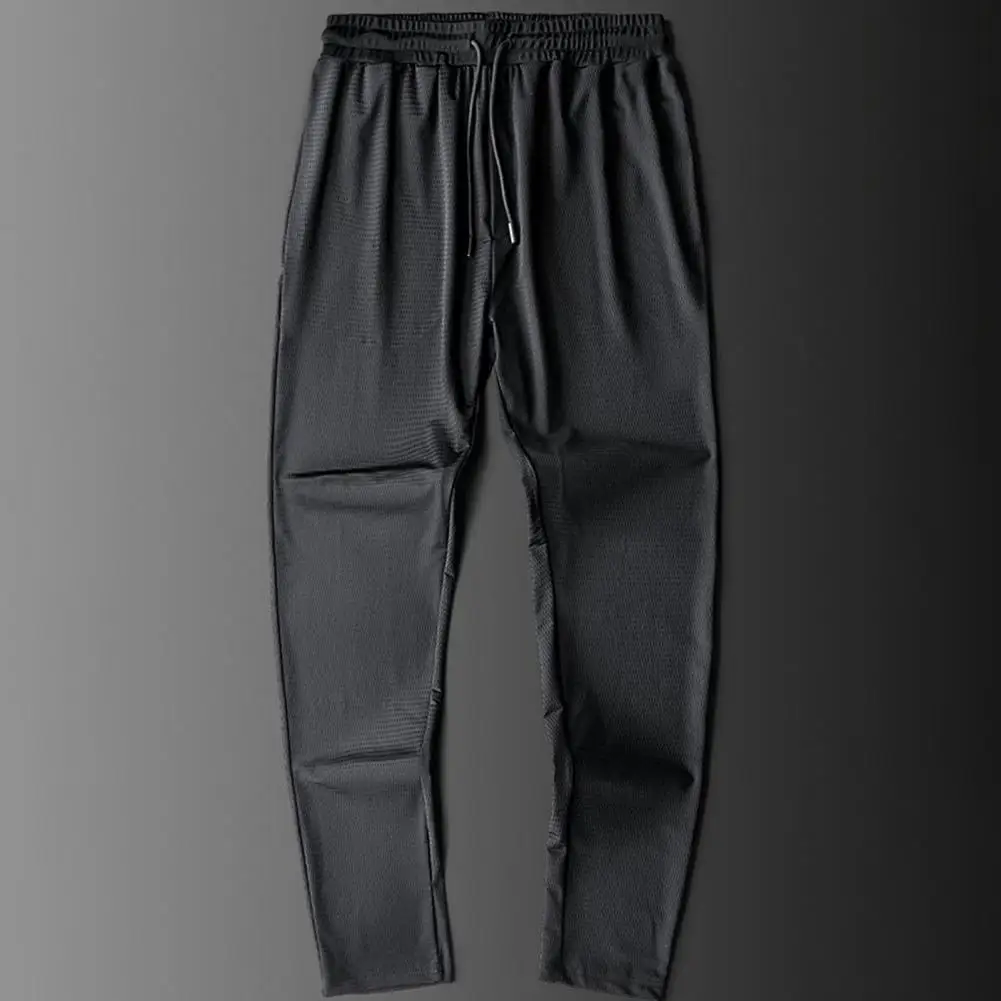 

Thin Casual Mid Rise Long Pants Black Loose Trousers Solid Color for Travel