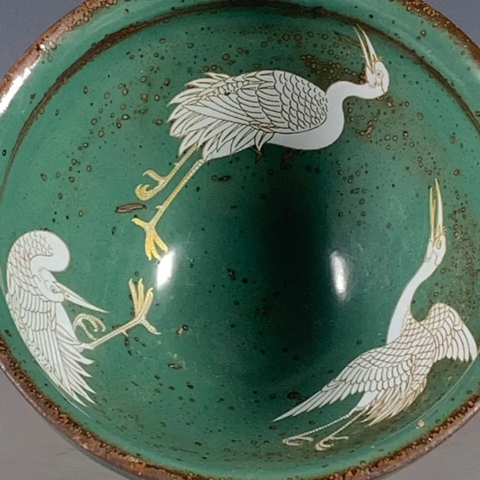 Китайская песня Jian печь зеленая глазурь фарфоровый кран фотографический 4 92