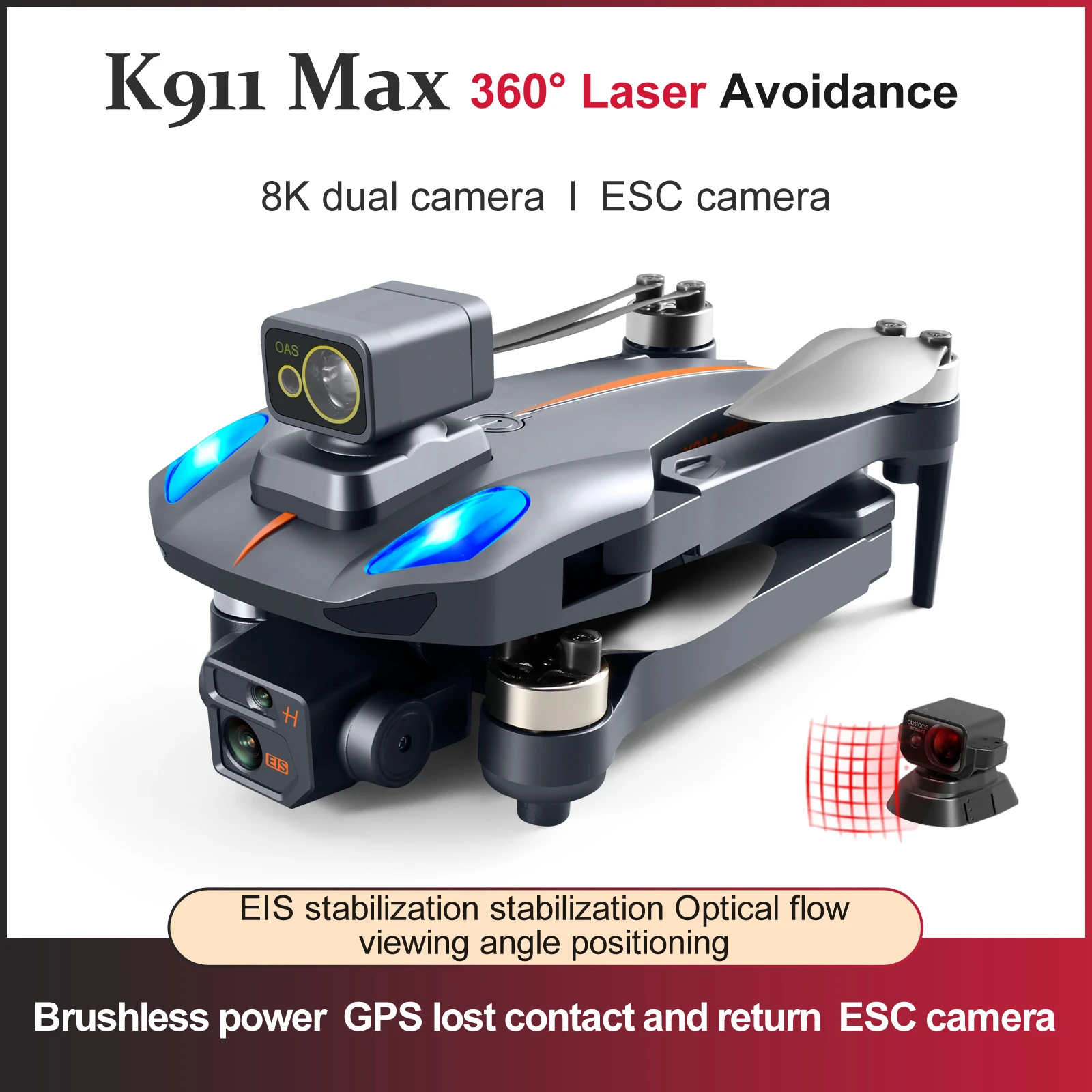 Профессиональный Квадрокоптер с камерой 4K GPS 8K HD и дистанционным управлением |