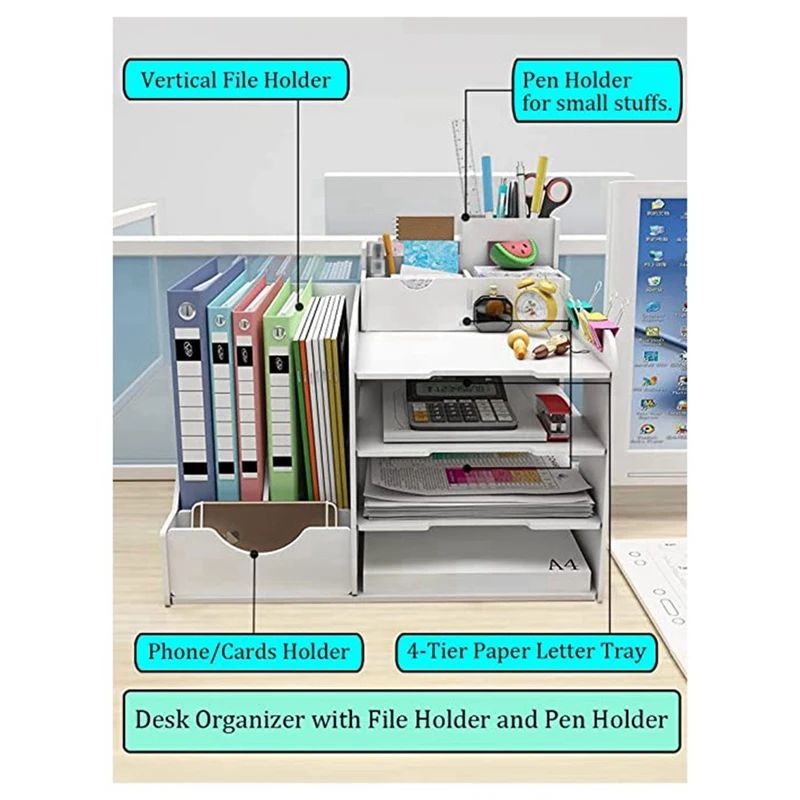 1 комплект настольный держатель для файлов органайзер офисных принадлежностей