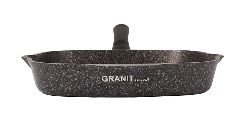 Frying pan grill 26-28 cm kukmara Granit ultra original removable handle glass lid | Дом и сад
