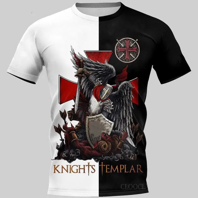 

Medieval European Knight 3D Print Men's T-shirt Short Sleeve O-Neck Tops Hot Sale Male T Shirts Harajuku Oversized Clothing