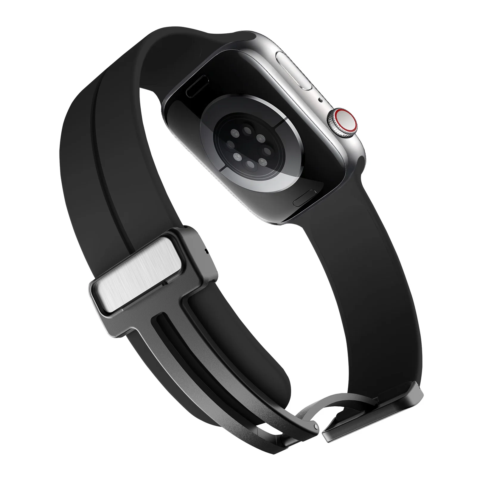 Фото Ремешок для Apple watch ultra 3 2 ремешка 44 мм 45 мм 49 мм 40 мм 41 мм 46 мм Магнитный силиконовый браслет correa iWatch Series 8 se 9 10 11 №4