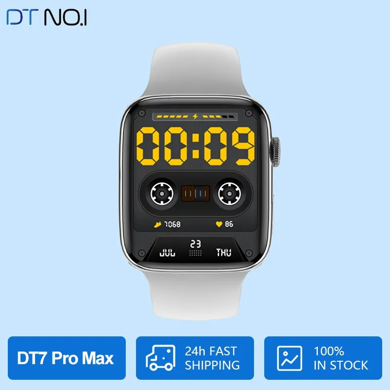 

DTNO.1 DT7 Pro MAX Smart Watch 45mm Series 7 Bluetooth Call NFC Siri Voice Assistant IP68 Waterproof Smartwatch Men