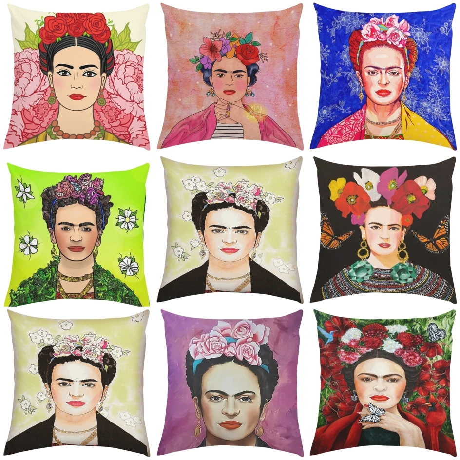 

Throw Pillows Fridas Body Pillow Cover 40x40 Decorative Cushion Covers Sofa Cushions Fall Decor Pillowcase Pilow Cases 45x45 Bed