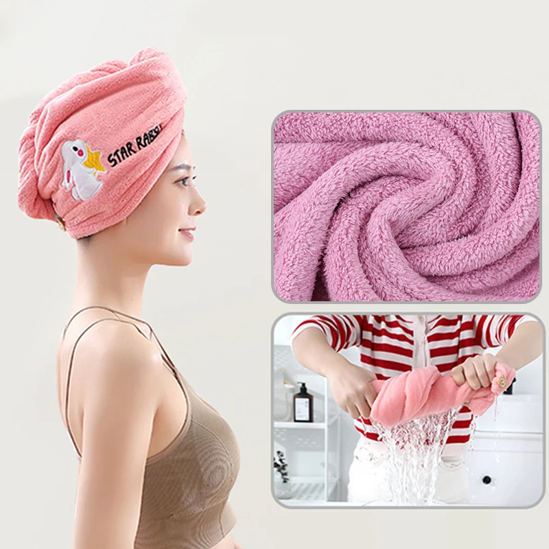 

Women Microfiber Wipe Towel Hair Towel Bath Towels For Adults Home Terry Towels Bathroom Serviette De Douche Turban Drying Hair