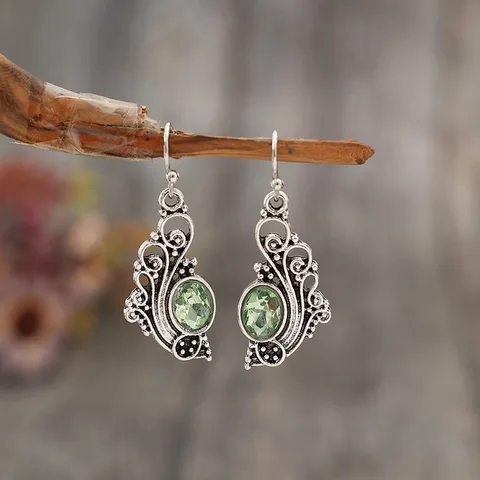 Серебряные винтажные серьги-капельки NovoPublic