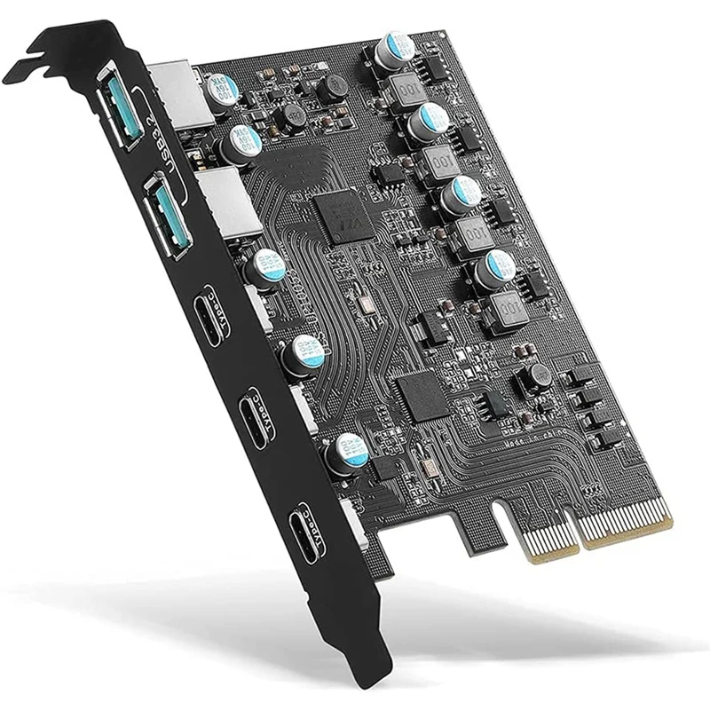 

Новая плата PCIe к USB 3,2 Gen 2, адаптер PCI Express, плата расширения PCI-E, дополнительные карты, переходник для ПК Windows 10/8/7 и MAC