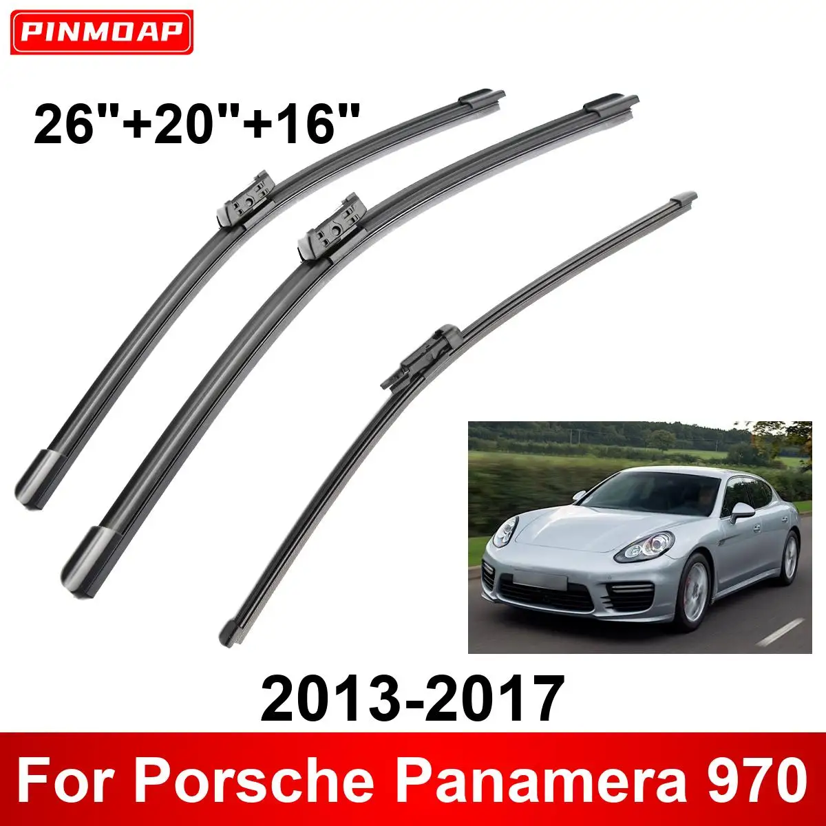 Щетки стеклоочистителя передние и задние для Porsche Panamera 970 2013-2017 2013 2014 2016 2017 3 шт.