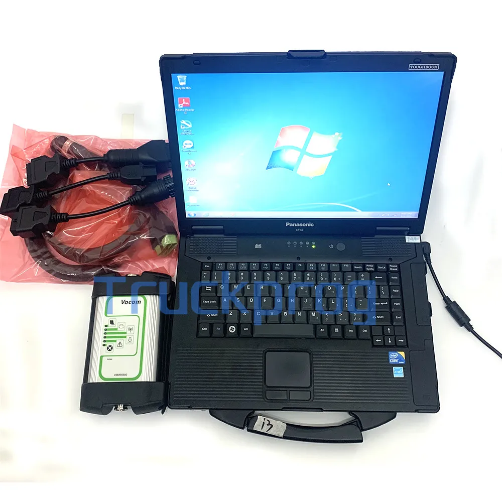 

2.8 PTT DEV2TOOL For VOLVO VOCOM 88890300 pk VOCOM 2 88890400 for VOLVO/RENAULT/MACK truck excavator diagnostic tool+CF52 laptop