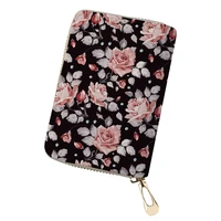 advocator floral print womens card bag personalized customized zipper card holder portable%c2%a0mini clutch free shipping