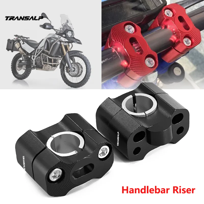 

For Honda TRANSALP XL 600 650 700 V XL700V XL650V CNC Aluminum 22mm 28mm Handlebar Risers Adapter Off Road Motorcycle Bar Clamps