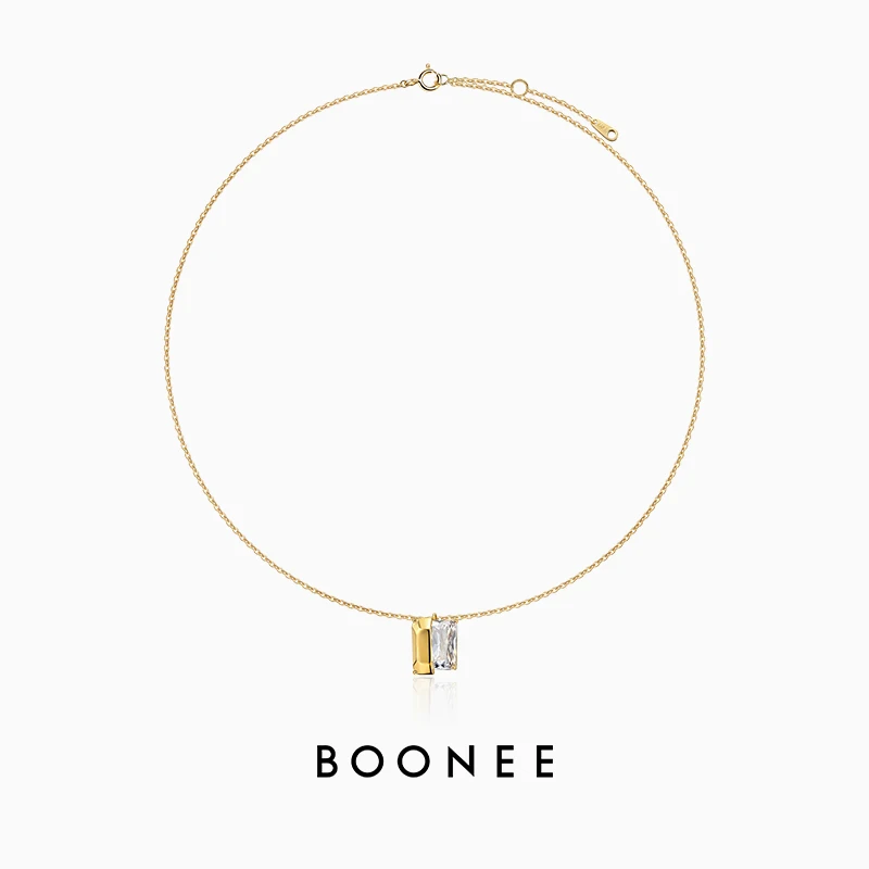 

European and American temperament full body square Zircon Pendant collarbone chain temperament Necklace female