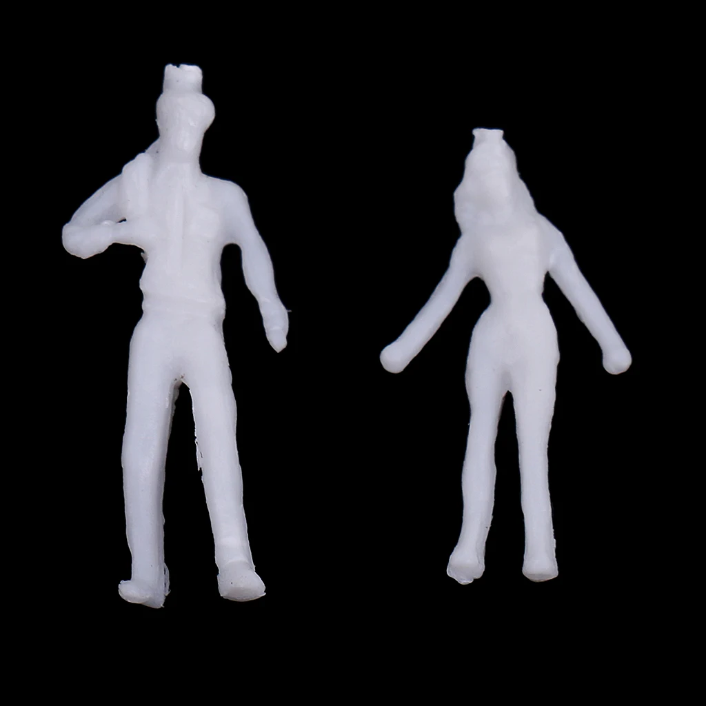 

20 шт./: Масштаб 100, миниатюрная белая фигурка, архитектурная модель, модель в масштабе человека, пластиковые люди