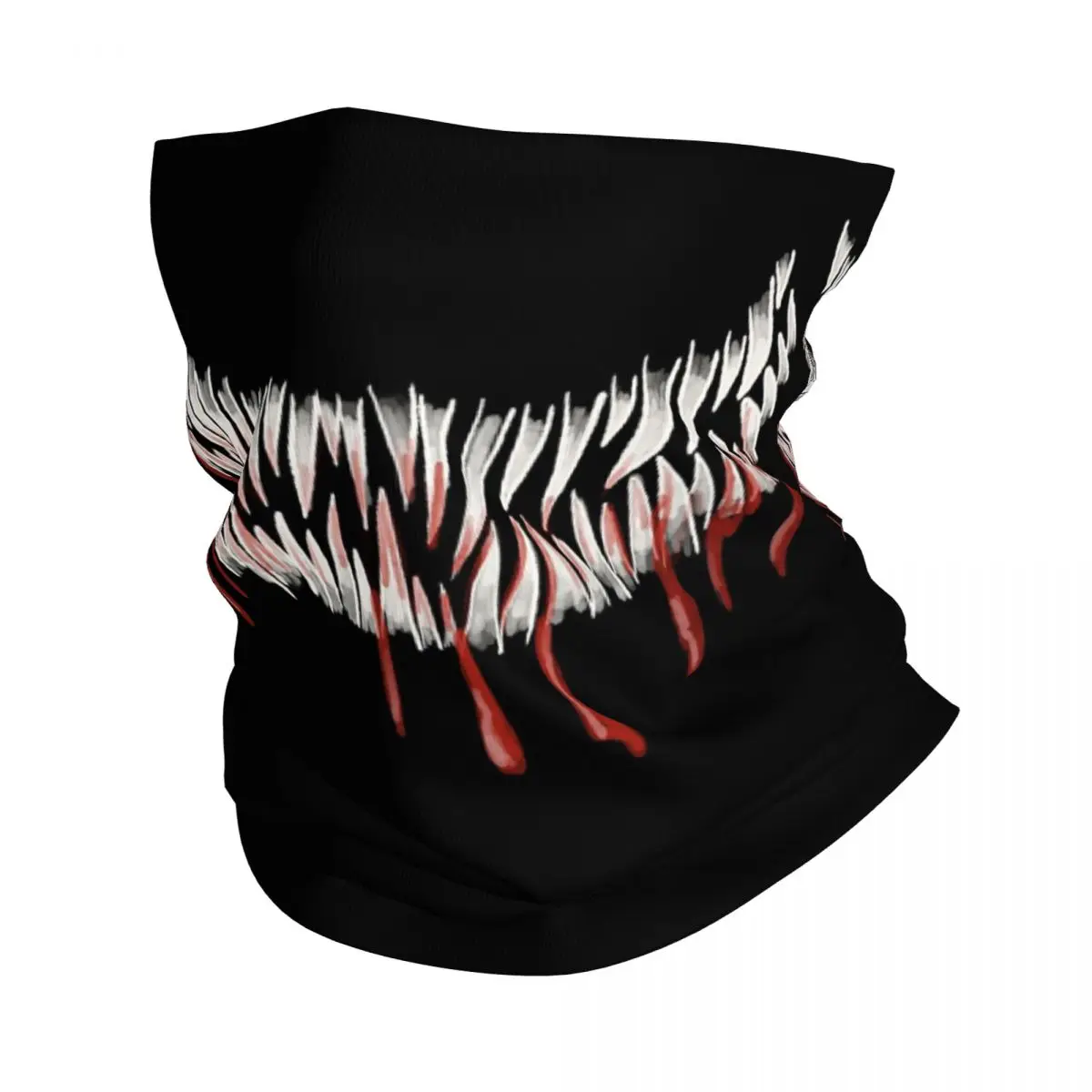 Зубы монстра с кровью бандана на шею маска принтом шарф многофункциональная для