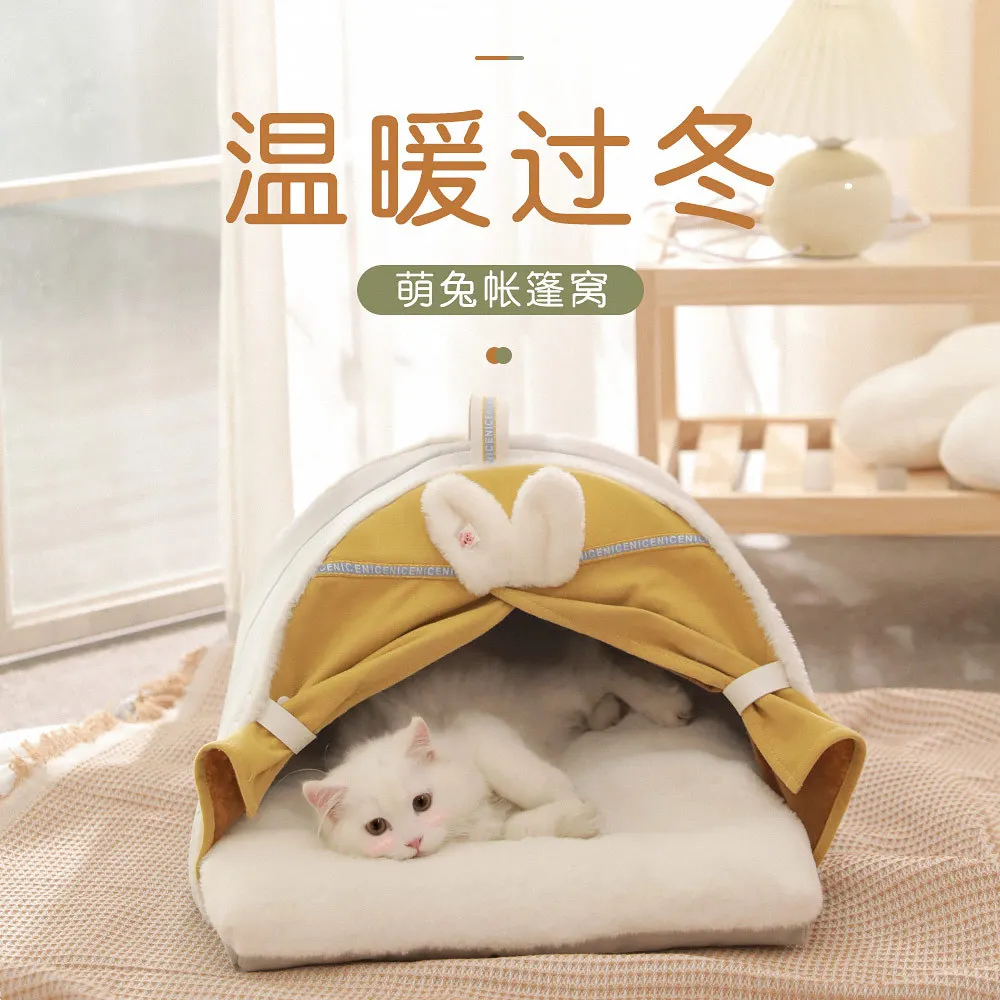 

Enclosed Cat Nest In Winter Warm Soft Comfortable Cat Bed Can Be Disassembled And Washed