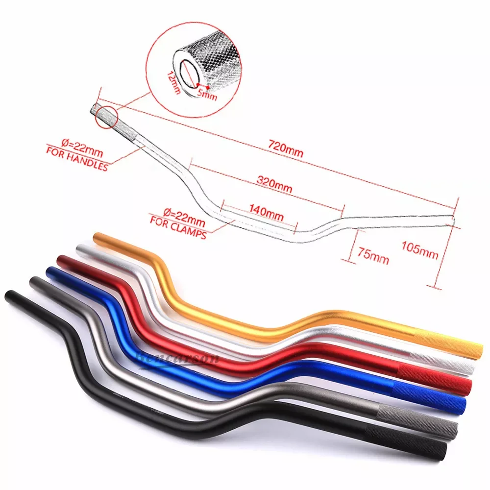 

NEW2023 22mm Motorcycle Handlebar CNC Aluminum Alloy Scooter Motorbike Steering Wheel Handle Bar For pit bike tmax530 pcx cb500x
