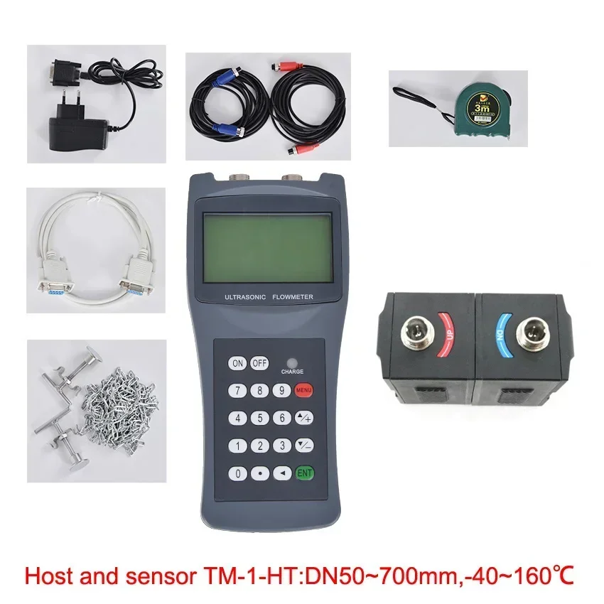 TDS-100H портативный ультразвуковой расходомер с зажимом на датчике M2(DN50-700mm 0 ~ 160 ℃)