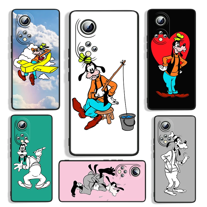 

Disney fun characters Goofy For Huawei Honor 60 SE 50 30i 20 10i 10X 10 9X 9C 9A 8A 8X Lite Pro Black Silicone Phone Case Capa