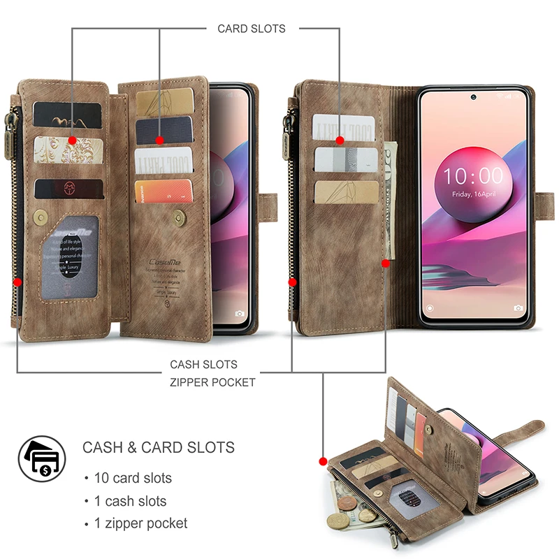 Кожаный чехол-кошелек с магнитной застежкой для Xioami Redmi Note 10S Pro 9S | Мобильные