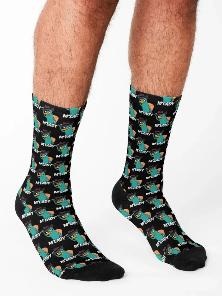 Perry Platypus - M_Lady Socks cartoon Stockings compression christmas gift Men's Women's