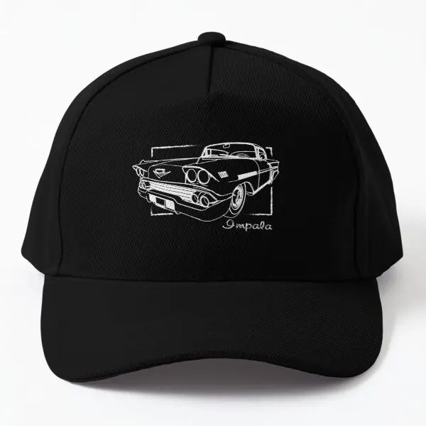 Chevy Impala 58 Sketch  Baseball Cap Hat Solid Color Women Mens Snapback Czapka Spring  Boys Casual Bonnet  Sun Sport Hip Hop